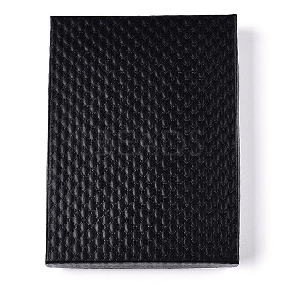 Rhombus Textured Cardboard Jewelry Boxes CBOX-T006-01A-1