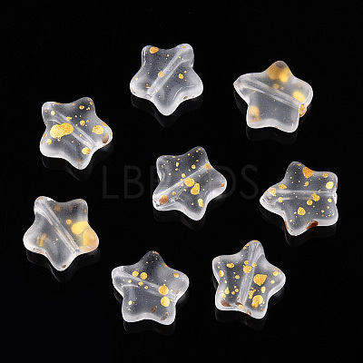 Spray Painted Glass Beads GLAA-R211-04-F03-1
