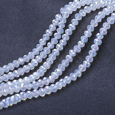 Electroplate Glass Beads Strands EGLA-A034-J6mm-B06-1
