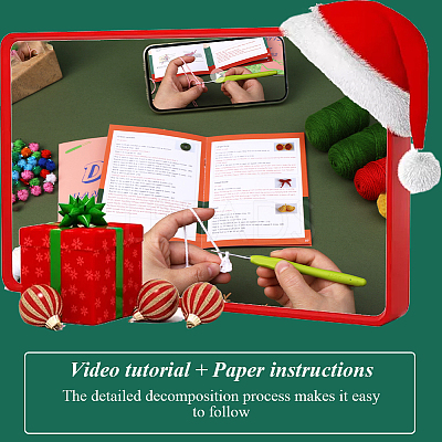 1 Set DIY Christmas Knitting Tools Kits DIY-SC0026-49A-1