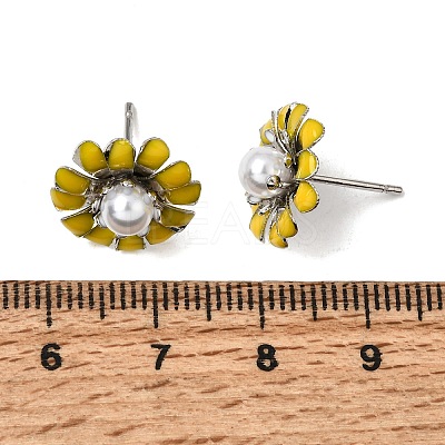 Brass Enamel Stud Earrings KK-CBA8324-27P-02-1