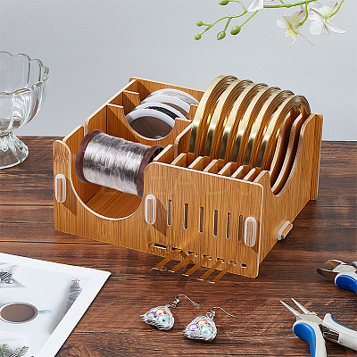 DIY Wooden Copper Foil Tape Dispenser AJEW-WH0270-375B-1