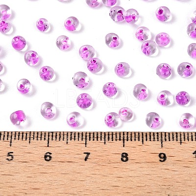 6/0 Inside Colours Transparent Glass Seed Beads SEED-T007-07J-1