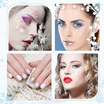 Women's PET Plastic Self Adhesive Face Glitter Stickers for Makeup DIY-OC0009-95B-1