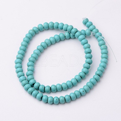 Synthetic Turquoise Beads Strands TURQ-G109-6x4mm-06-1