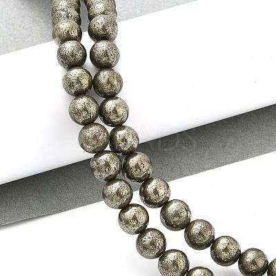 Natural Pyrite Beads Strands G-A250-A01-02-1