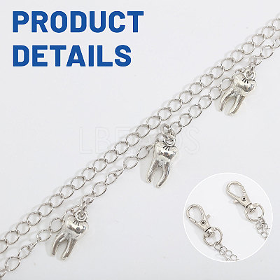 4Pcs Brass Chain Belts HJEW-CA00099-1