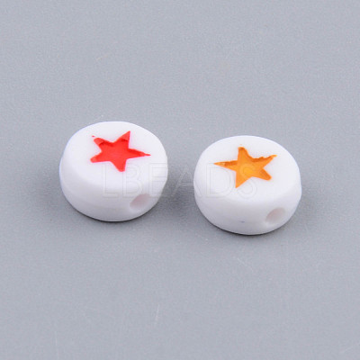 Opaque Acrylic Enamel Beads MACR-S273-34-1
