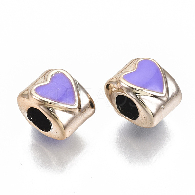 UV Plating Acrylic European Beads OACR-N010-004LG-1