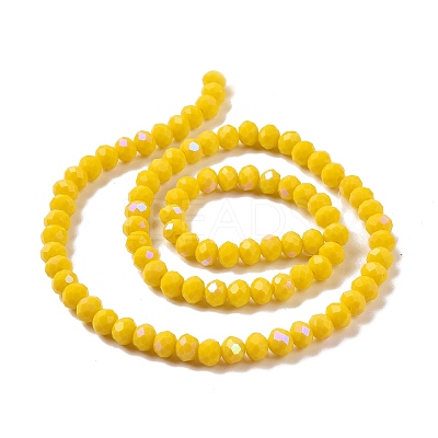 Electroplate Opaque Solid Color Glass Beads Strands EGLA-A034-P3mm-L02-1