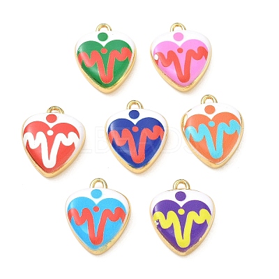 Printed Brass Pendants KK-CBA42CA-07G-1