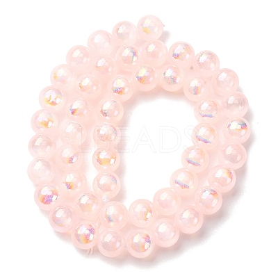 Plating Natural Selenite Beads Strands G-G120-A01-02-02-1