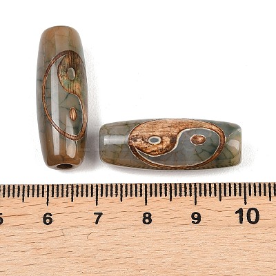 Tibetan Style dZi Beads TDZI-E004-57-1