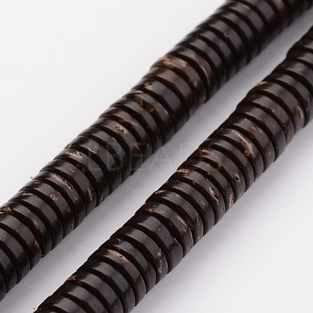 Natural Coconut Bead Strands X-BSHE-P021-23-6mm-1