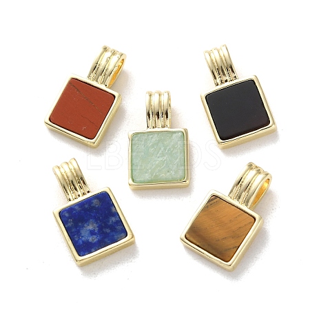 Natural Mixed Stone Pendants G-B123-03G-1