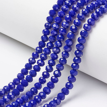 Opaque Solid Color Glass Beads Strands X-EGLA-A034-P10mm-D07-1