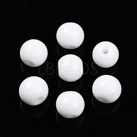 Opaque Solid Color Glass Beads X1-GLAA-N007-6mm-A02-1