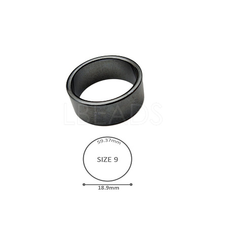 Synthetic Hematite Plain Band Rings BK4832-4-1