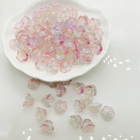 Glass Bead Caps GLAA-WH0033-90D-1