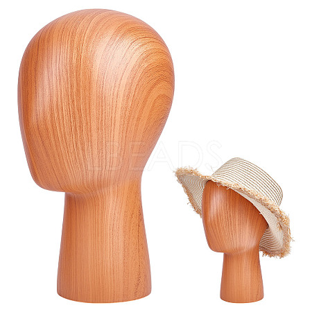 Head Shaped Wood Hat Display Racks AJEW-WH0816-102-1