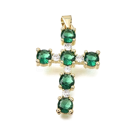 Brass Pave Cubic Zirconia Pendants CU-CBAE7DF-11G-B01-1