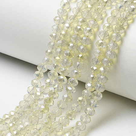 Electroplate Transparent Glass Beads Strands EGLA-A034-T2mm-H21-1