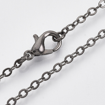 Brass Cable Chains Necklace Making LS-MAK-N029-01B-1