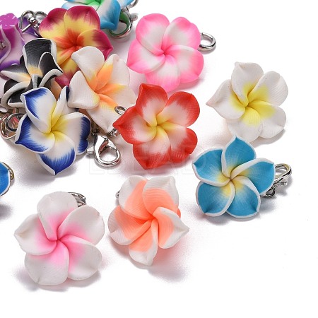 Polymer Clay Pendants CLAY-WH0001-10P-M-1