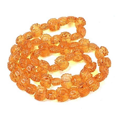 Electroplate Baking Paint Transparent Glass Beads Strands GL-CBA17FF-02B-1
