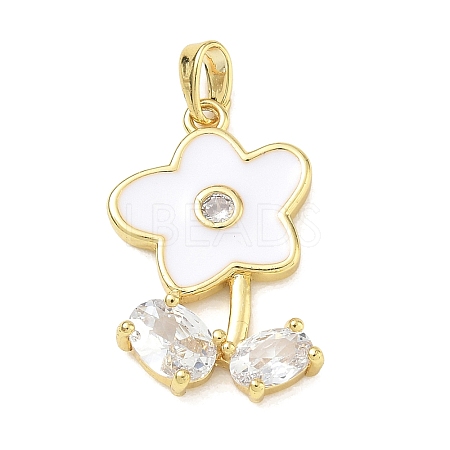 Brass Rhinestone Pendants RB-CBACCCF-03G-1