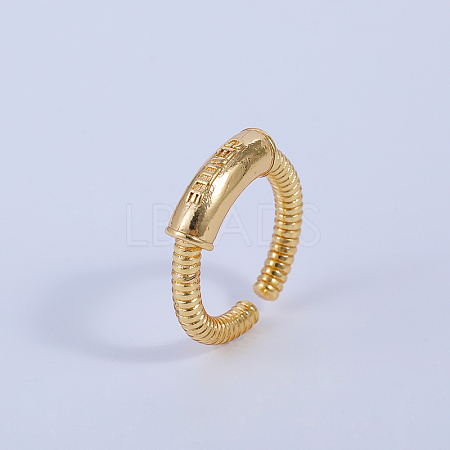 Spiral Pattern Brass Cuff Rings IL9940-1