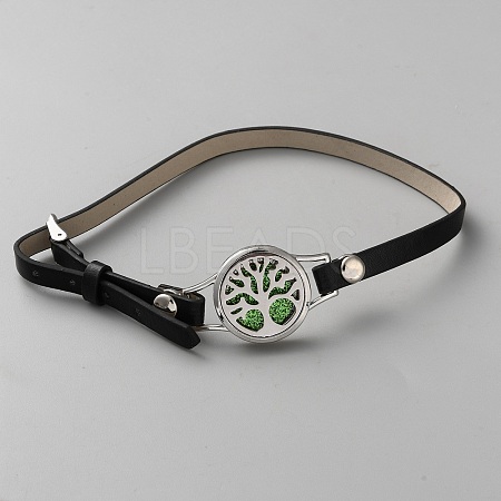Leather & Alloy Watch Bands AJEW-WH0248-692P-05-1