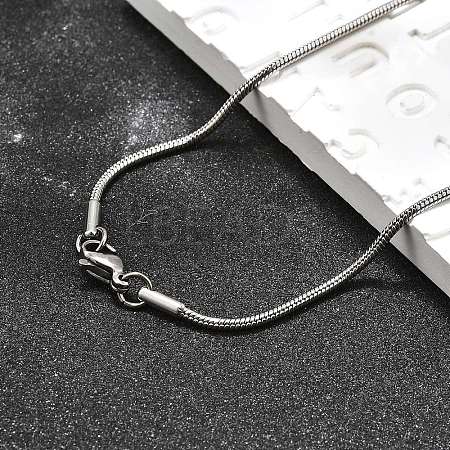 Tarnish Resistant 304 Stainless Steel Snake Chain Necklaces NJEW-M151-11P-1