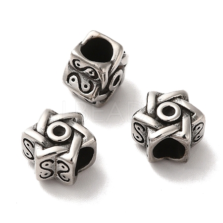 304 Stainless Steel European Beads STAS-A080-41AS-1