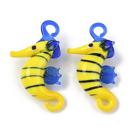 Handmade Lampwork Pendants LAMP-S068-08I-1