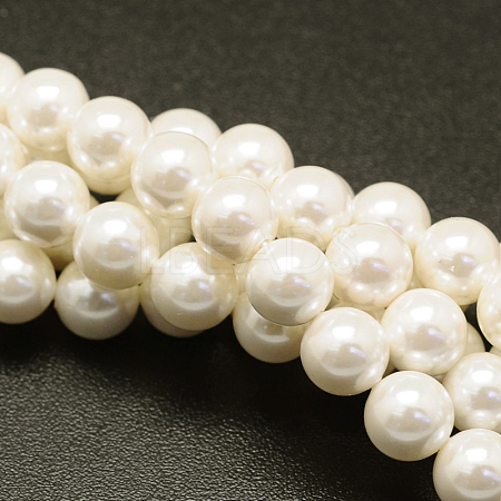 Shell Pearl Beads Strands BSHE-E008-14mm-12-1