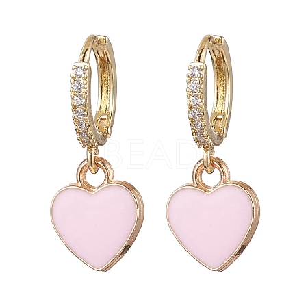 Heart Alloy Enamel Dangle Earrings EJEW-JE05819-1