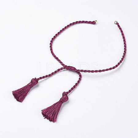 Polyester DIY Braided Bracelet Making MAK-K018-A13-1