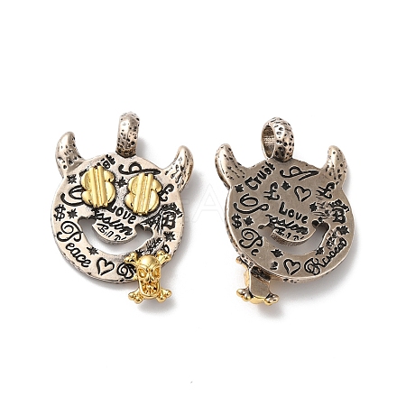 Rack Plating Brass Pendants KK-D074-13AS-01-1