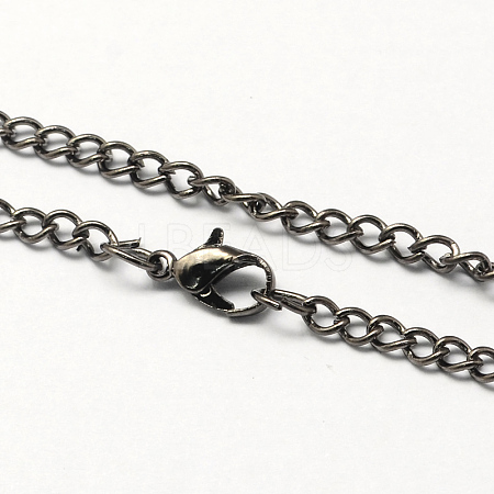Vintage Iron Twisted Chain Necklace Making for Pocket Watches Design LS-CH-R062-B-1
