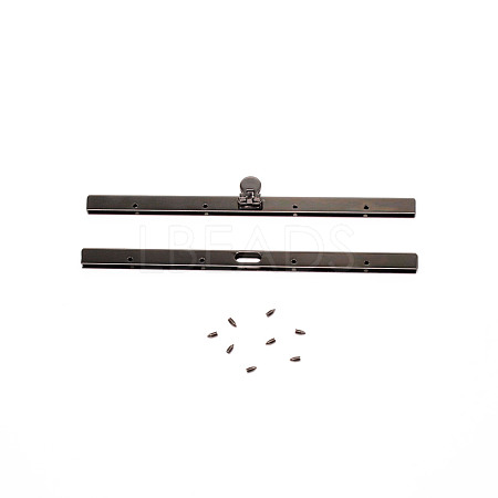 Alloy Purse Bag Wallet Straight Edging Strip FIND-WH0090-71B-1