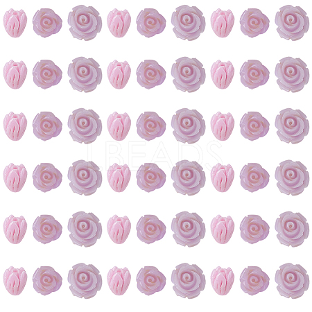 60Pcs 3 Styles Dyed Synthetic Coral Carved Beads CORA-SC0001-21B-1