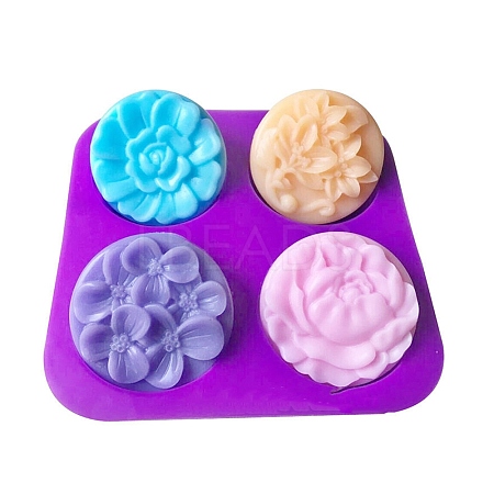 Flower DIY Silicone Soap Molds PW-WG11163-01-1