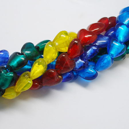 Handmade Silver Foil Glass Beads X-FOIL-R050-28x15mm-M-1