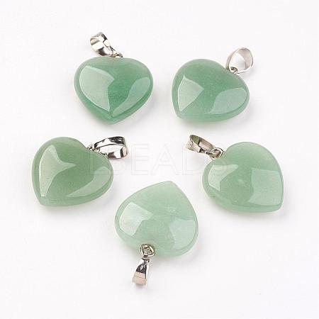 Natural Green Aventurine Pendants G-G956-B02-FF-1
