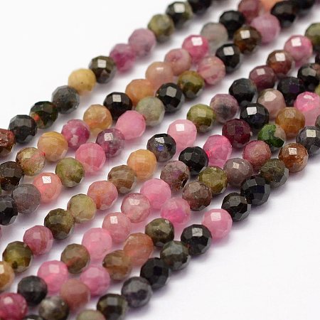 Natural Multicolor Tourmaline Beads Strands G-F460-31-1
