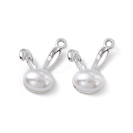 ABS Plastic Imitation Pearl Pendants PALLOY-K259-02P-1