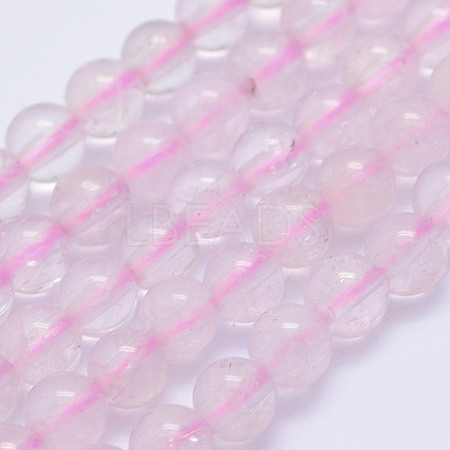 Natural Morganite Beads Strands G-L478-08-4mm-1