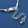 Brass Column Link Chain Necklaces for Women NJEW-Q344-07S-3