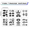 8 Sheets 8 Styles PVC Waterproof Wall Stickers DIY-WH0345-028-2